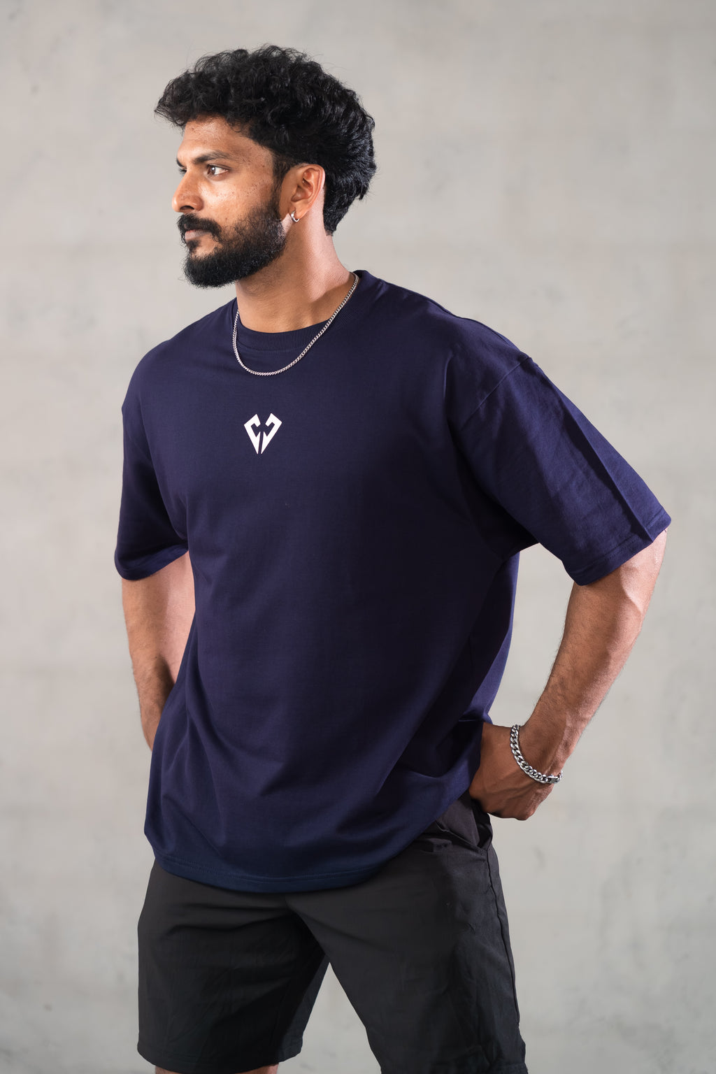 001 - OVERSIZED TEE - DEEP NAVY